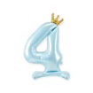 Picture of STANDING FOIL BALLOON NUMBER 4 SKY BLUE 84CM